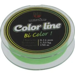 NYLON TRUITE PEZON & MICHEL E.VIVES COLOR LINE 100M - VERT/JAUNE